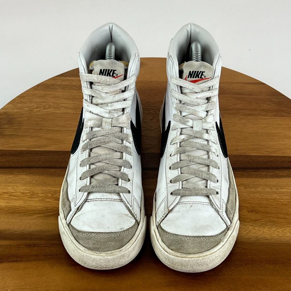 Womens Nike Blazer White Mid Vintage Leather Athletic Shoes Sneakers‎ Size 8 M - Picture 6 of 9